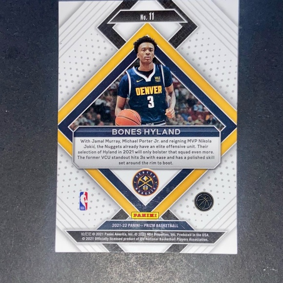 Bones Hyland Rookie Card Emergent Insert #11 - 2021-22 Panini Prizm Basketball - Picture 2 of 2